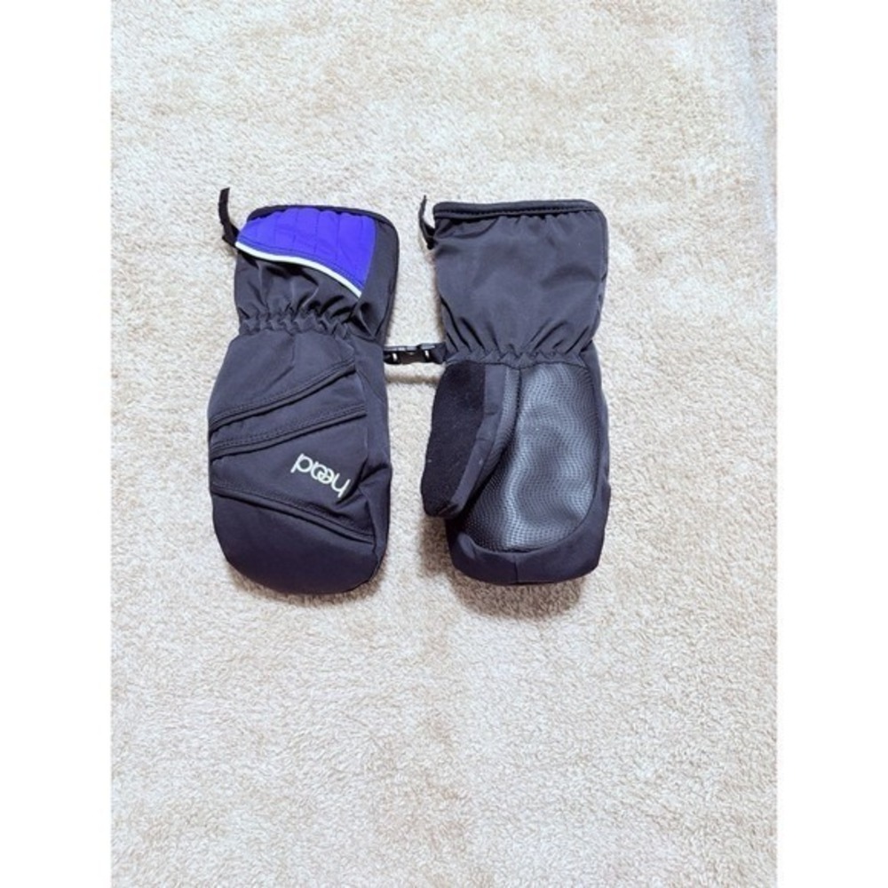 HEAD Winter Mittens Kids Small Side Zipper DuPont Sorona Insulated Snow Sled NEW